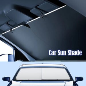 Car Sunshade Automatic Retractable Sunscreen Thermal Insulation Front Windshield Glass Tinted Shade Cover